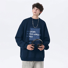 秋季新款字母印花wycm4526卫衣圆领仿棉特批28控49，男装卫衣，星座605(原A050)