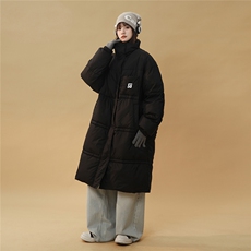 中性风美式复古潮牌中长款羽绒服大码过膝羽绒服男77930P258控378，女装羽绒服，星座226-1
