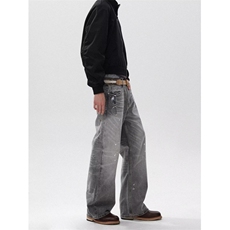 时尚慵懒日系气质ins简约流行原宿牛仔裤文艺新款NZB3165，男装牛仔裤，星座516A