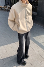 1美式复古做旧双拉链大口袋PU皮大码M-5XL夹克男JK77777P95控128，男装夹克，星座226-2