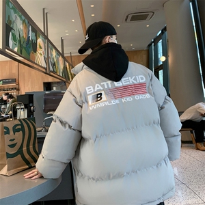 立领百搭宽松棉袄男士冬季新款美式街头hiphop棉衣外套 W8003-P75图片