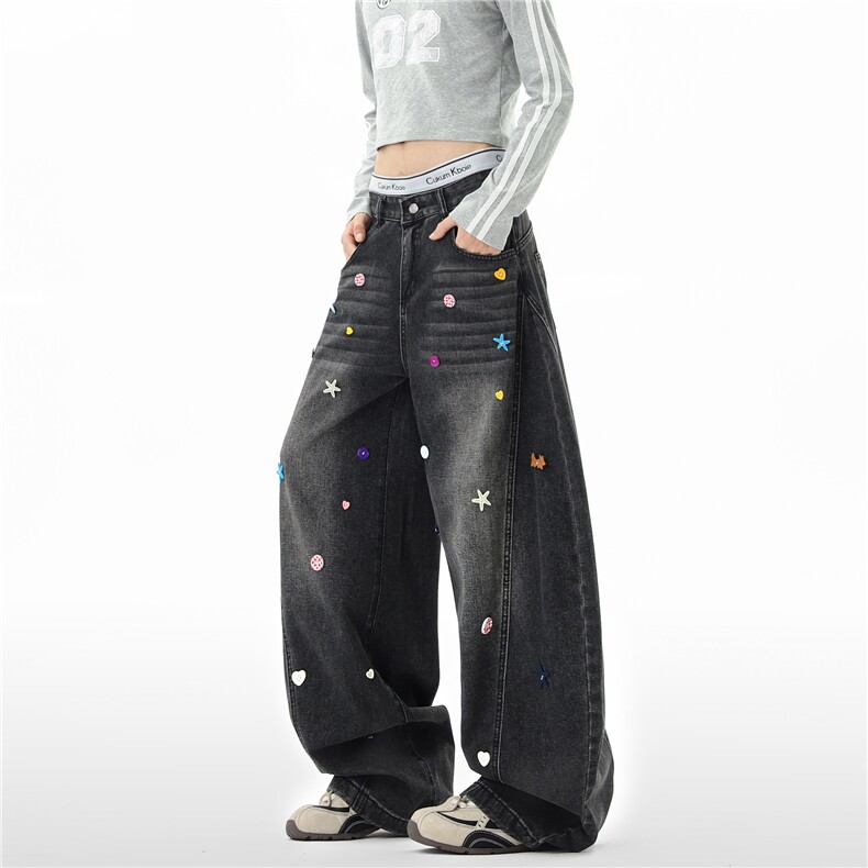 【现货】XZ612-K3124-P75控118彩色糖果纽扣美式复古弯刀牛仔裤,男装牛仔裤,星座612
