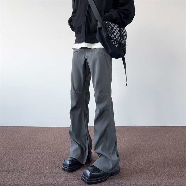 03美式高街微喇廓形西裤显瘦百搭vibe休闲裤XZ211-1-K2412-P60,男装西裤,星座211-1
