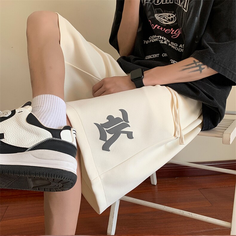 抖音直播品质 高点击港风五分裤男短裤X416b-1-DK386-P45限58图片