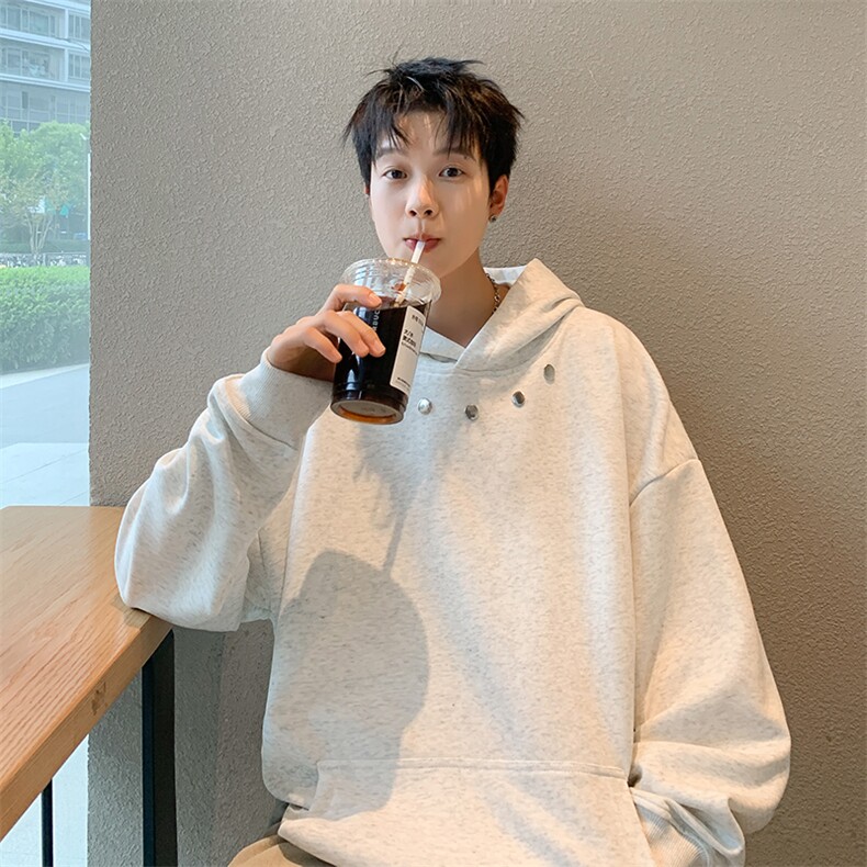 【有货】DW70-P55重磅连帽卫衣男秋季高级感宽松简约潮牌情侣上衣,男装卫衣,星座603-2