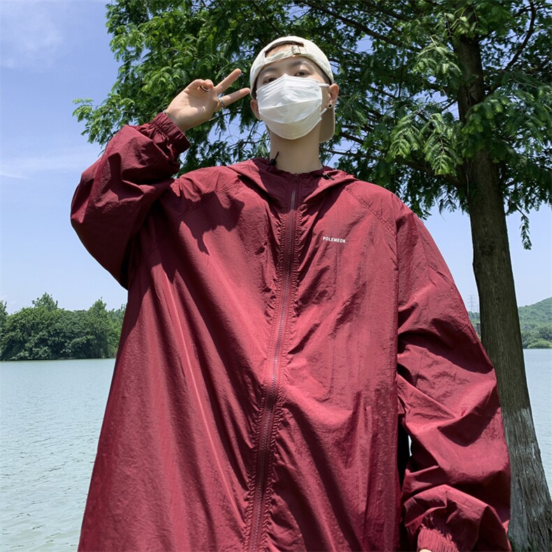 Wt121-P35夏季宽松型冰丝褶皱防晒服图片