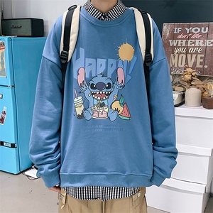S6077-P35 加绒-P40 春季圆领卫衣男大码韩版宽松长袖外套男图片
