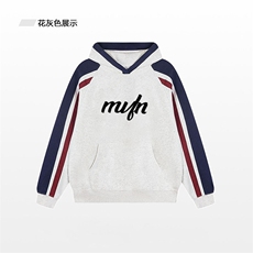 藏青色拼白灰