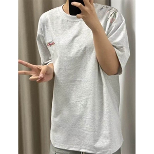 数据款现货！！高克重刺绣短袖高级感重工T恤EWYC01-P40图片