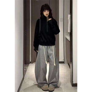 XAKA美式高街cleanfit拉链上衣廓形空气棉连帽开衫卫衣男百搭外套图片