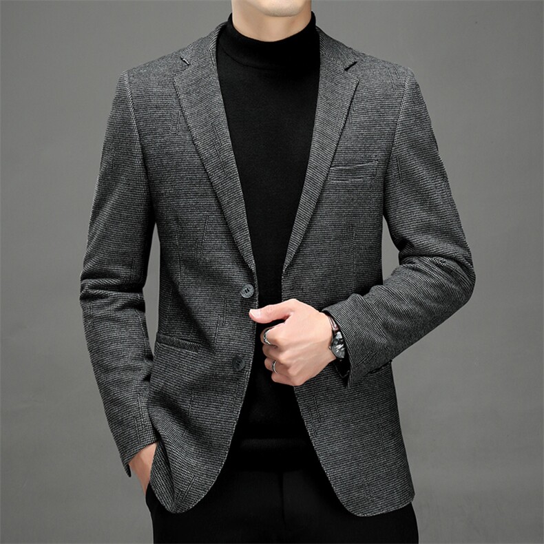 春秋西装上衣新款商务休闲西服中年爸爸装免烫外套 ZL6802-P195图片
