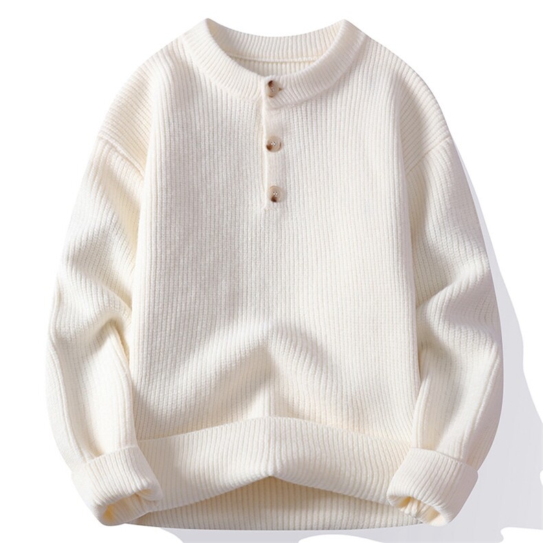 25685-P53秋季时尚圆领毛衣外套男士针织衫宽松纯色打底衫，男装T恤，电商D310B