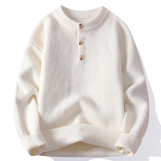 25685-P53秋季时尚圆领毛衣外套男士针织衫宽松纯色打底衫，男装T恤，电商D310B