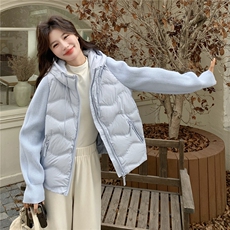 2025年冬季短款羽绒服针织袖90白鸭绒RF2C290-6889#-P290-K345，女装羽绒服，蝶眷