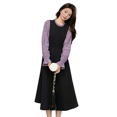 26春大货假两件拼接连衣裙2D001-6302-P125-K178，女装连衣裙，2D001