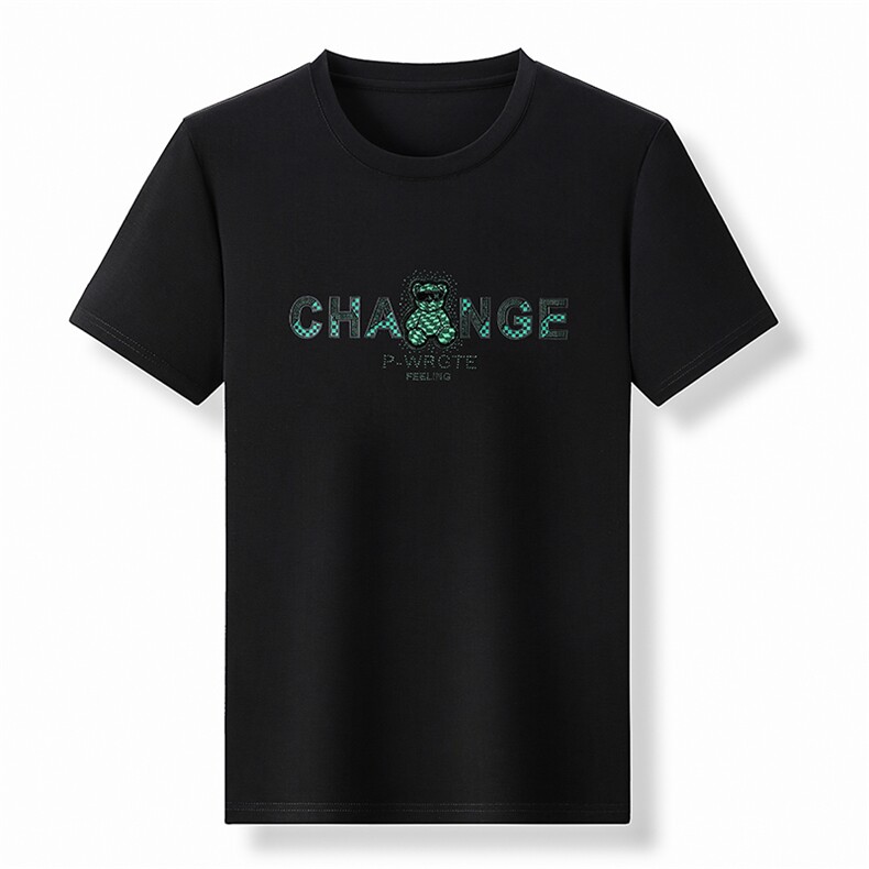 男式夏季新款青年T恤男式短袖圆领时尚休闲运动体恤,男装T恤,电商B360