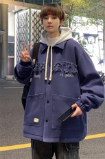 秋季新款潮牌连帽休闲假两件夹克外套男女A436-1038-P80128，男装夹克，电商A436