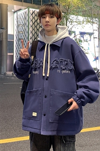 秋季新款潮牌连帽休闲假两件夹克外套男女 A436-1038-P80128图片