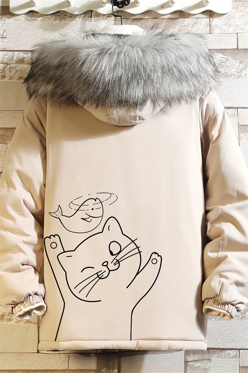 MM48133-P130冬季大毛领衣男士大码加厚袄男服砖墙,男装棉衣,电商A040A
