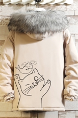 MM48133-P130冬季大毛领衣男士大码加厚袄男服砖墙，男装棉衣，电商A040A