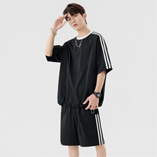 休闲运动套装男士夏季新款五分袖防晒短袖t恤搭配宽松TZ2525P65，男装防晒衣，星座309（原A406）