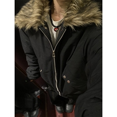 【有货】S476CC-特P98毛领工装棉服男加厚短款飞行夹克外套，男装夹克，星座1007（原301D）