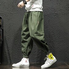 2021秋季新日系大码束脚宽松加肥加大九分休闲裤男K2010-P35，男装休闲裤，电商A001