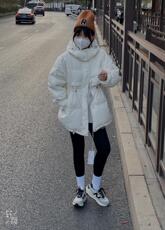 韩版收腰版羽绒服，女装羽绒服，玩美