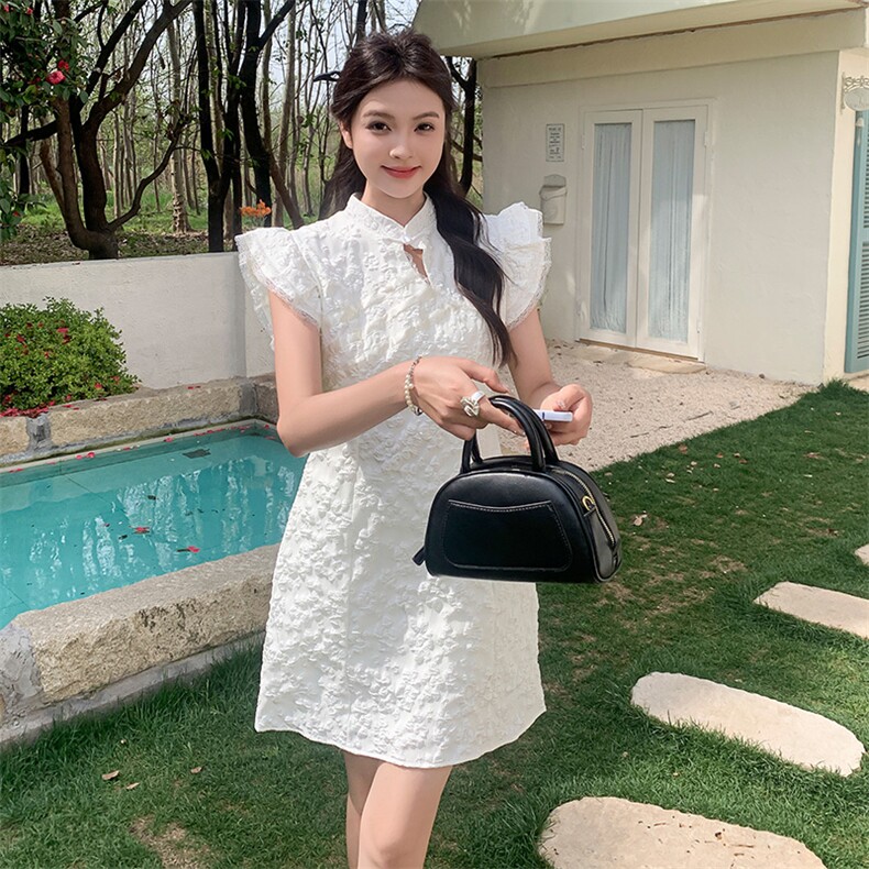 新中式改良旗袍连衣裙P125-K175,女装汉服/婚纱/旗袍/礼服,红龙果