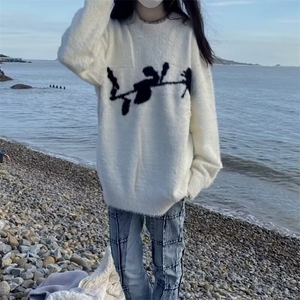 秋冬季新款潮流帅气毛绒毛衣男针织秋冬打底衫MY110-P56图片
