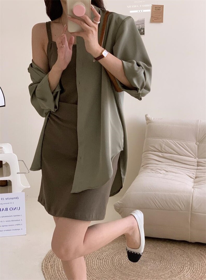 香丽迪网红chic高级感丝滑醋酸外披两件套,女装其它,香丽迪1
