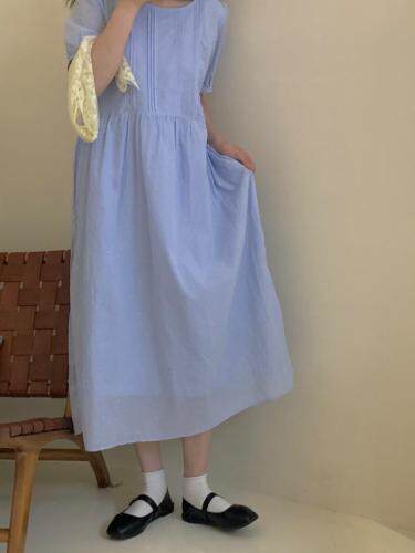 新款韩系纯色长款连衣裙，女装连衣裙，Here Bella(5F)