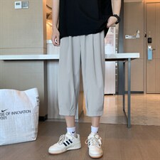 2023夏季新款休闲裤男潮牌裤子宽松薄款冰丝裤  2077-特批20图片