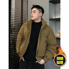 现货美式高街休闲棉衣夹克三防立领纯色户外工装加厚棉服外套，男装夹克，电商A486
