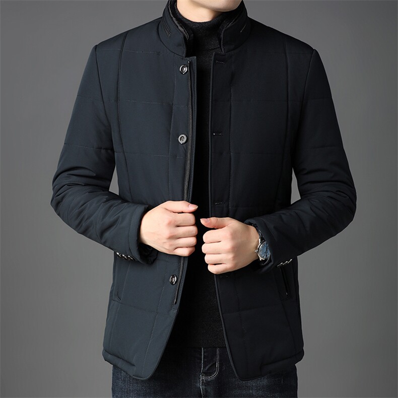 2023秋季新款棉衣中年男士商务休闲棉服保暖爸爸装棉袄外套男装,男装棉衣,电商B212（原钱塘6029）