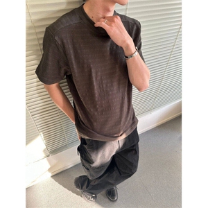 原版现货5000夏季静奢肌理混纺提花短袖T恤男女310A-4-tk3-特批16图片