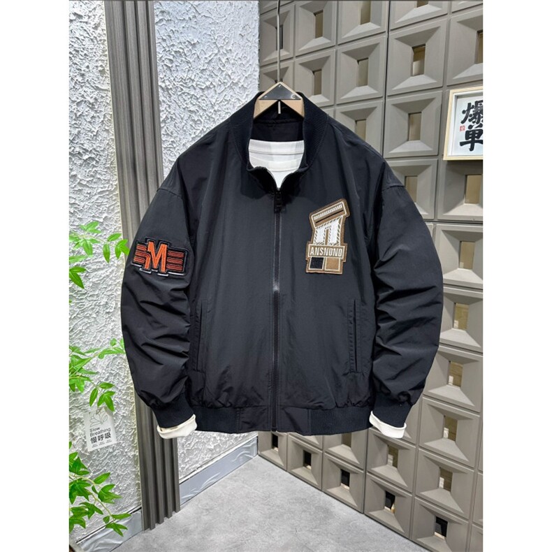 潮牌美式车标贴刺绣夹克外套男春秋季新款时尚棒球服夹克外套,男装夹克,星座601-1