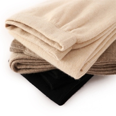 秋冬新款羊绒四平加厚带绳阔腿裤时尚百搭显瘦高腰舒适保暖，女装休闲裤，鹏源羊绒