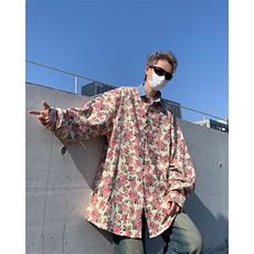 提花牛仔外套男风夹克美式潮牌痞帅炸街大码休闲衬衫，男装夹克，星座1013
