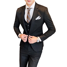 格子男装西服套装三件套商务绅士礼服W2020-260，男装西服套装，星座1012