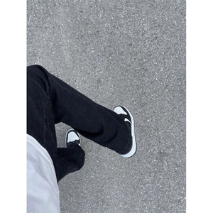 cleanfit黑色牛仔裤男春季新款修身直筒小脚裤男休闲裤KZA99-P43图片