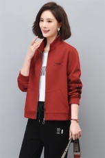 春秋外套女2025新款中老年妈妈大码宽松女装洋气百搭休闲夹克上衣，女装短外套，简韵佳