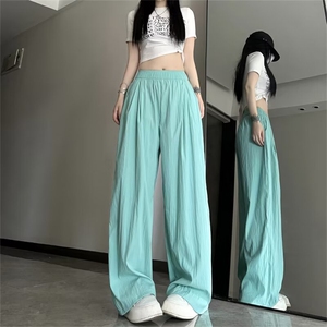 阔腿裤男女韩版潮流百搭秋夏宽松2024新款ins帅气长裤K5324-P34图片