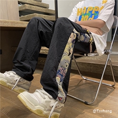 2023夏季新款潮风小熊刺绣宽松休闲裤B315-K23381-特p25控48，男装休闲裤，电商B315