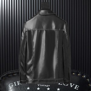 2023秋冬社会小伙PU皮衣男生机车皮夹克帅气休闲外套 LE6603-P105图片