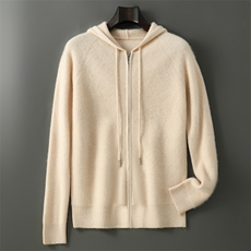 2025年秋季长袖套头连帽时尚百搭通勤，男装羊毛衫，千国羊绒
