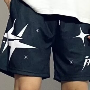 夏季日系纯色基础速干防泼休闲短裤男女廓形宽松运动五分沙滩裤图片