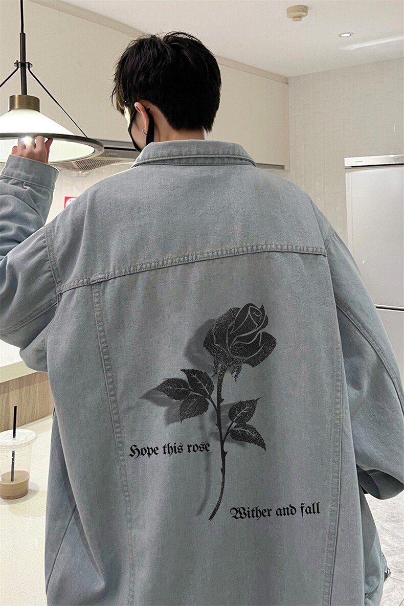 牛仔夹克男大码牛仔外套男茄克NJ77279-P60加绒款-P75,男装夹克,电商A040
