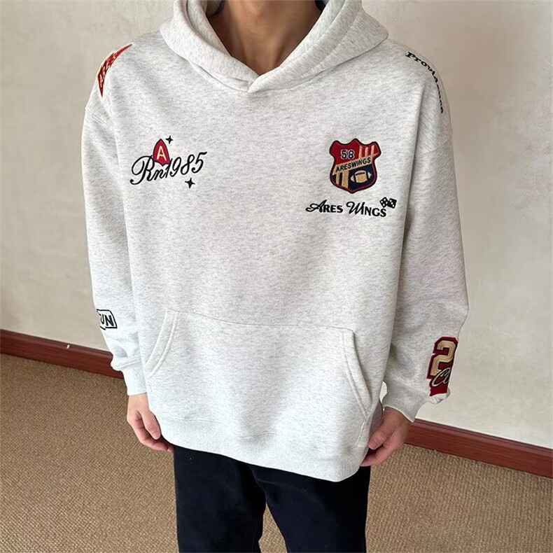 1506-1/WW1561/P53卫衣男连帽春秋季ins港风宽松潮牌字母印花百搭,男装卫衣,星座1506-1