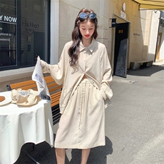 新品秋季薄款休闲套装20%麻+80%棉5573-P165-K268，女装套装/套裙，2C275